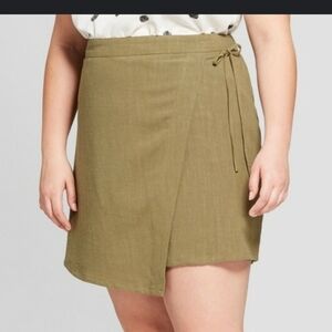Olive Wrap Skirt‎ 4X Plus